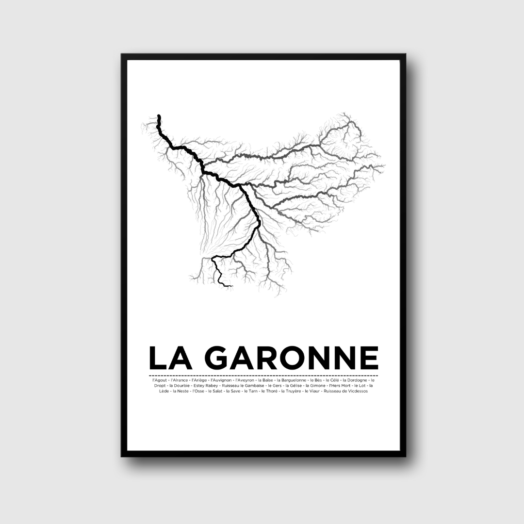 Affiche du fleuve la Garonne