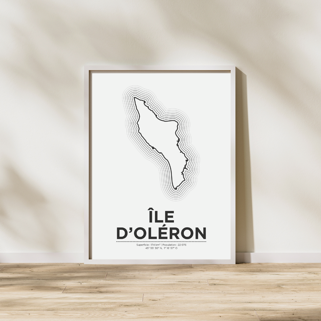 illustration de l'île d'Oléron dans un cadre blanc