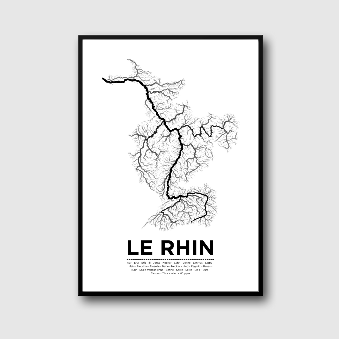 Affiche du fleuve le Rhin