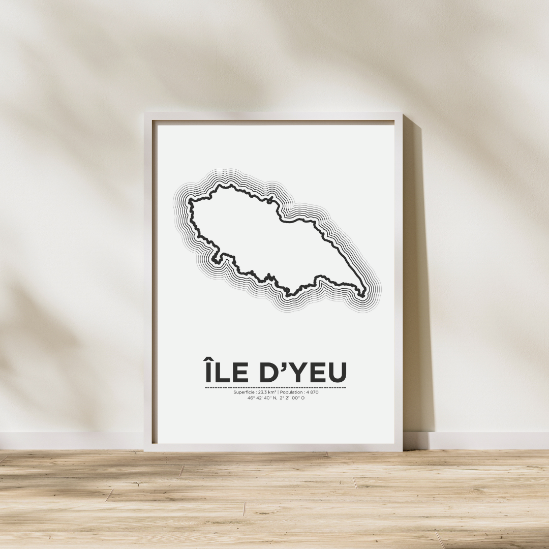 Affiche minimaliste de l'île d'Yeu