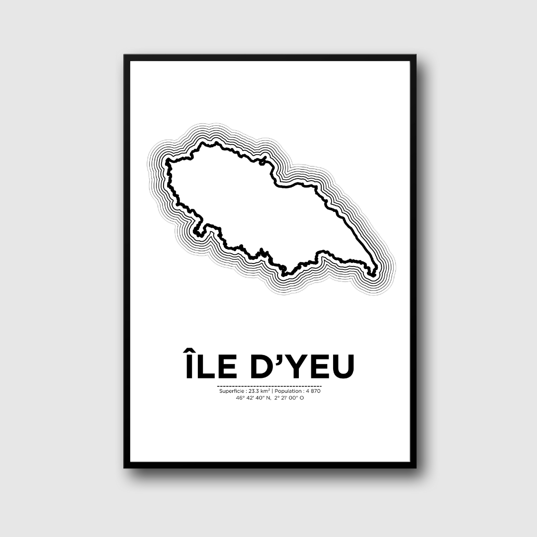 Affiche minimaliste de l'île d'Yeu