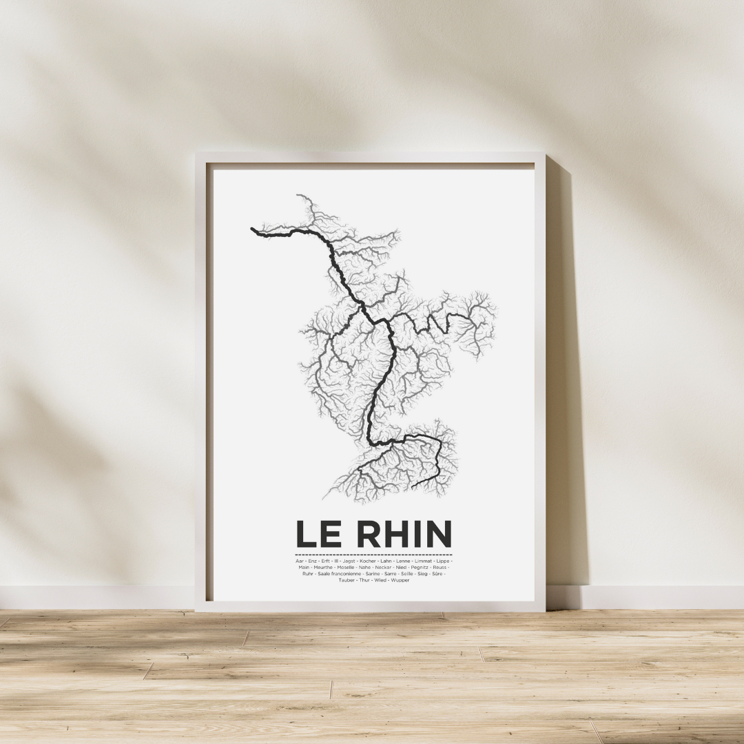 Illustration du fleuve du Rhin